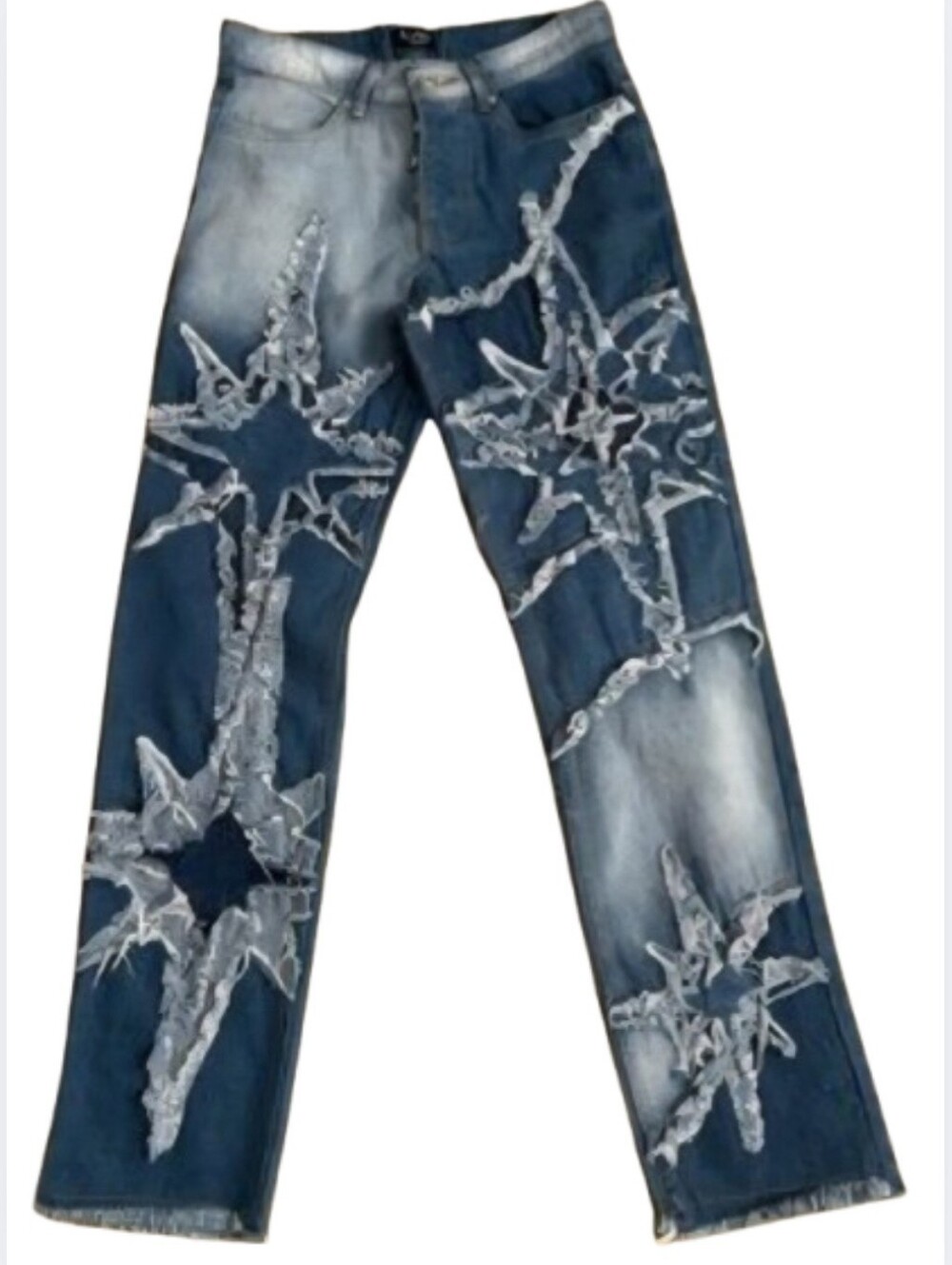 Boohooman Rigid Star Cut & Sew Jeans | Size 30